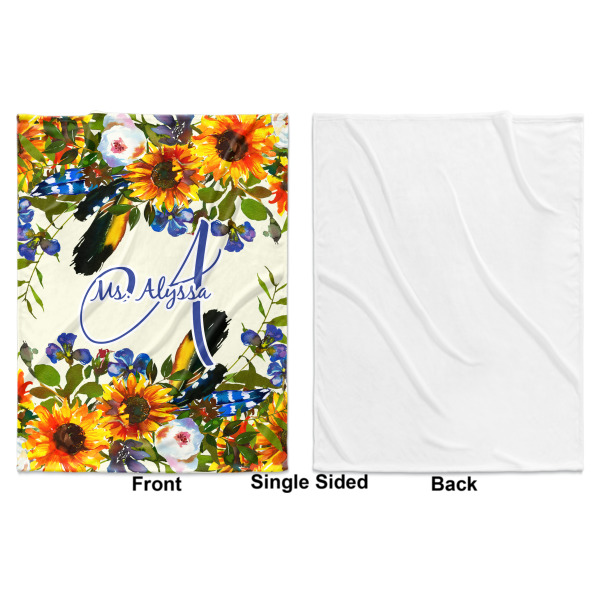 Custom Design - Baby Blanket (Single Sided - Printed Front, White Back)