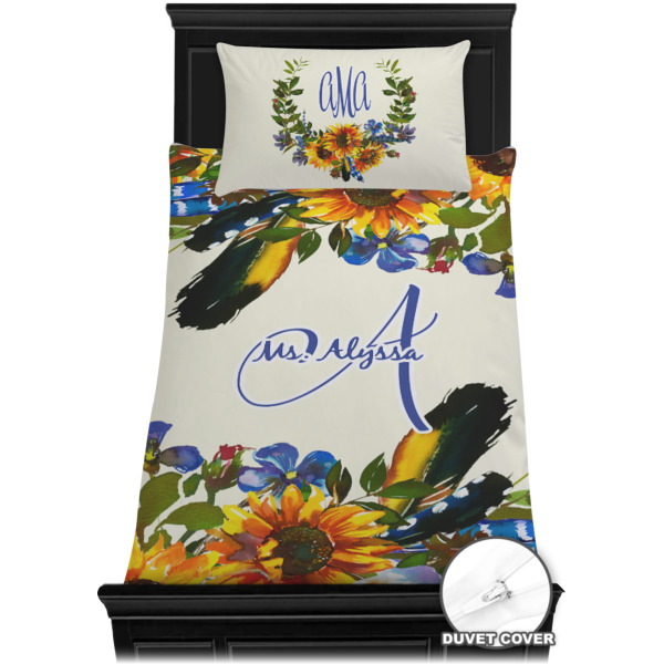 Custom Design - Bedding Set - Twin - Duvet - On Bed