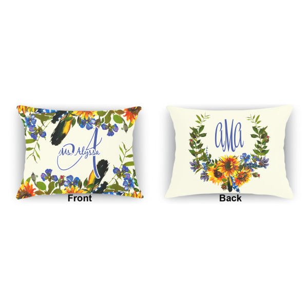Custom Design - Outdoor Rectangular Throw Pillow (Front and Back)