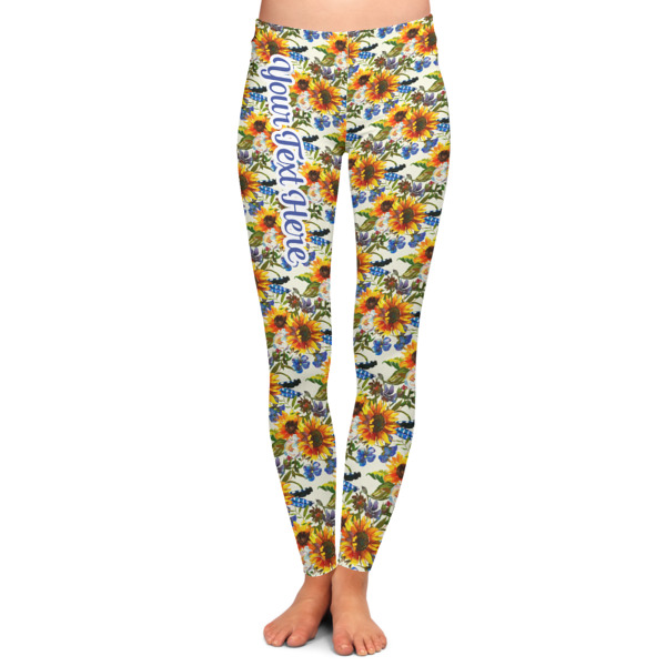 Custom Sunflowers Ladies Leggings (Personalized)