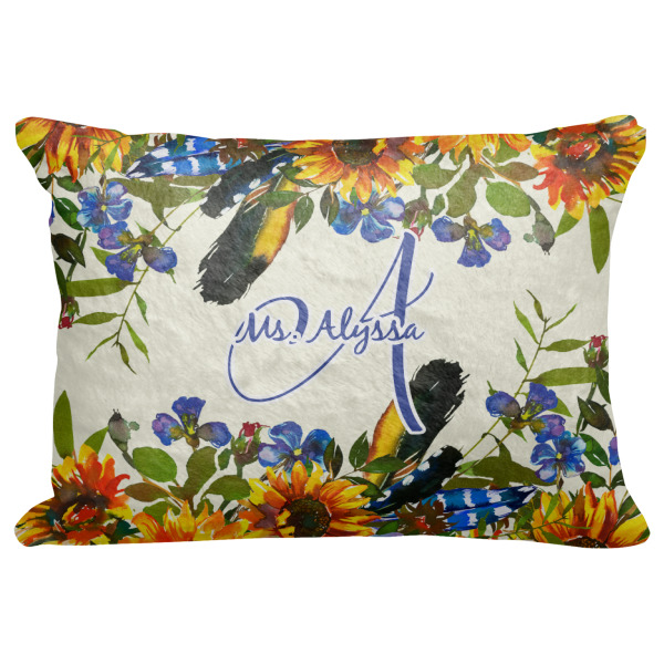 Custom Sunflowers Decorative Baby Pillowcase - 16"x12" (Personalized)