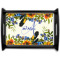 Sunflowers Black Wooden Tray - Large (Personalized)