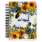 Sunflowers Spiral Notebook - 5x7 w/ Name and Initial