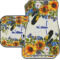 Sunflowers Car Floor Mats Set - 2 Front & 2 Back (Personalized)
