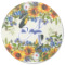 Sunflowers Round Rubber Backed Coaster (Personalized)