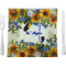 Sunflowers 9.5" Glass Square Lunch / Dinner Plate- Single or Set of 4 (Personalized)