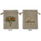 Sunflowers Medium Burlap Gift Bag - Front & Back (Personalized)
