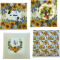 Sunflowers Set of 4 Glass Square Lunch / Dinner Plate 9.5" (Personalized)