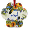 Sunflowers Metal Paw Ornament - Double Sided w/ Name and Initial