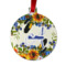 Sunflowers Metal Ball Ornament - Double Sided w/ Name and Initial