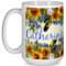 Sunflowers 15 Oz Coffee Mug - White (Personalized)