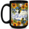 Sunflowers 15 Oz Coffee Mug - Black (Personalized)