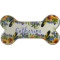 Sunflowers Ceramic Dog Ornament - Front w/ Name and Initial