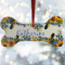 Sunflowers Ceramic Dog Ornament w/ Name and Initial