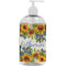 Sunflowers Plastic Soap / Lotion Dispenser (16 oz - Large - White) (Personalized)