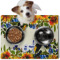 Sunflowers Dog Food Mat - Medium w/ Name and Initial