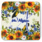 Sunflowers Memory Foam Bath Mat - 48"x48" (Personalized)