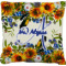 Sunflowers Faux-Linen Throw Pillow 18" (Personalized)