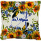 Sunflowers Faux-Linen Throw Pillow 20" (Personalized)