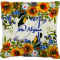 Sunflowers Faux-Linen Throw Pillow 26" (Personalized)