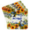 Sunflowers Paper Coasters w/ Name and Initial