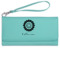 Sunflowers Ladies Leatherette Wallet - Laser Engraved- Teal (Personalized)