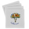 Sunflowers Absorbent Stone Coasters - Set of 4 (Personalized)