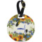 Sunflowers Plastic Luggage Tag - Round (Personalized)