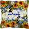 Sunflowers Faux-Linen Throw Pillow (Personalized)