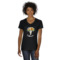 Sunflowers Women's V-Neck T-Shirt - Black (Personalized)