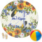 Sunflowers Round Beach Towel (Personalized)