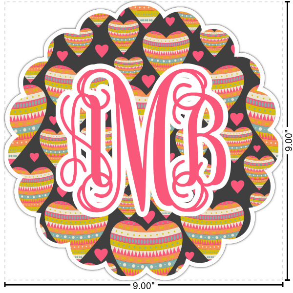 Custom Hearts Large Custom Shape Patch - 2XL (Personalized)