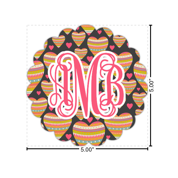 Custom Hearts Laptop Decal (Personalized)