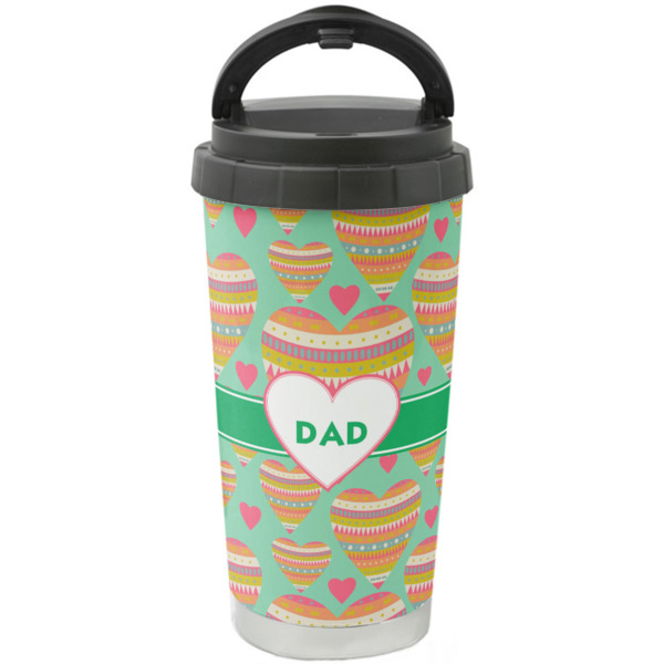 Custom Hearts Stainless Steel Coffee Tumbler (Personalized)