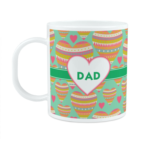 Custom Hearts Plastic Kids Mug (Personalized)