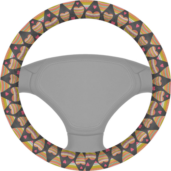 Custom Hearts Steering Wheel Cover