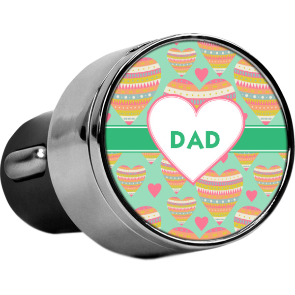 Custom Hearts USB Car Charger (Personalized)