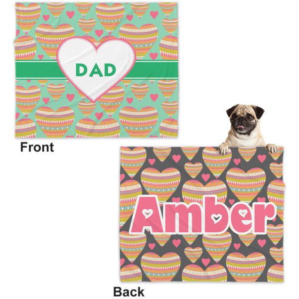 Custom Design - Microfleece Dog Blanket - Large- Front & Back