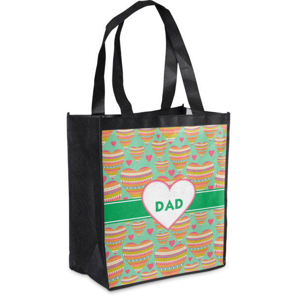 Custom Hearts Grocery Bag (Personalized)