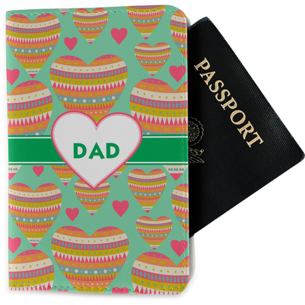 Custom Hearts Passport Holder - Fabric (Personalized)