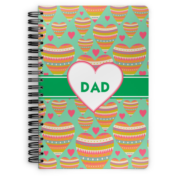 Custom Hearts Spiral Notebook (Personalized)