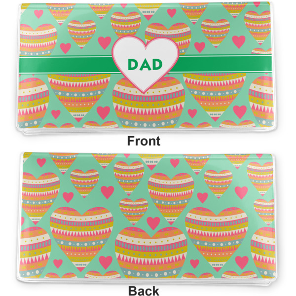 Custom Design - Vinyl Check Book Cover - Front and Back