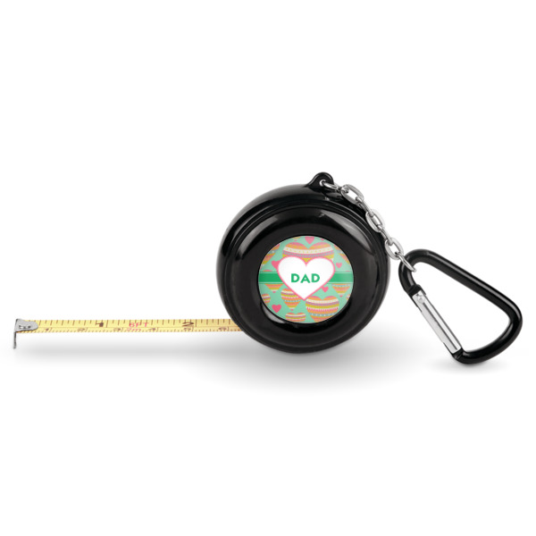 Custom Hearts Pocket Tape Measure - 6 Ft w/ Carabiner Clip (Personalized)