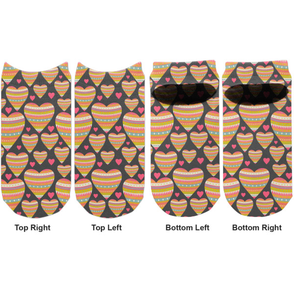 Custom Design - Adult Ankle Socks - Double Pair - Front and Back - Apvl