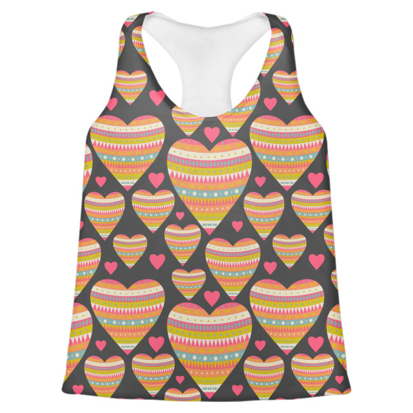 Custom Hearts Womens Racerback Tank Top