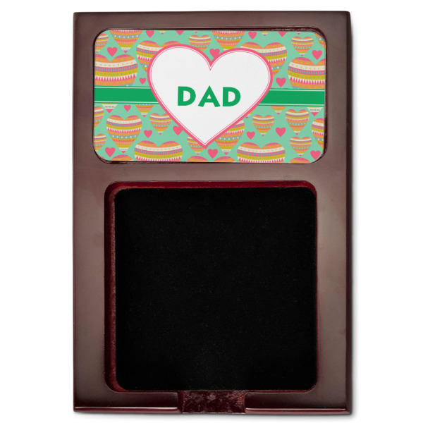 Custom Design - Red Mahogany Sticky Note Holder - Flat
