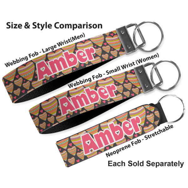 Custom Design - Multiple Key Ring comparison sizes