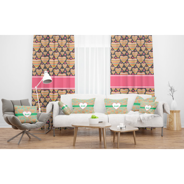 Custom Design - Sheer and Custom Curtains in Room with Matching Pillows