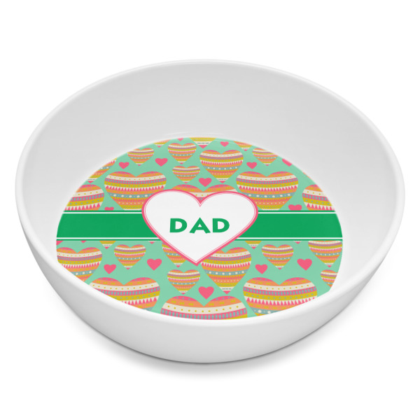 Custom Hearts Melamine Bowl - 8 oz (Personalized)