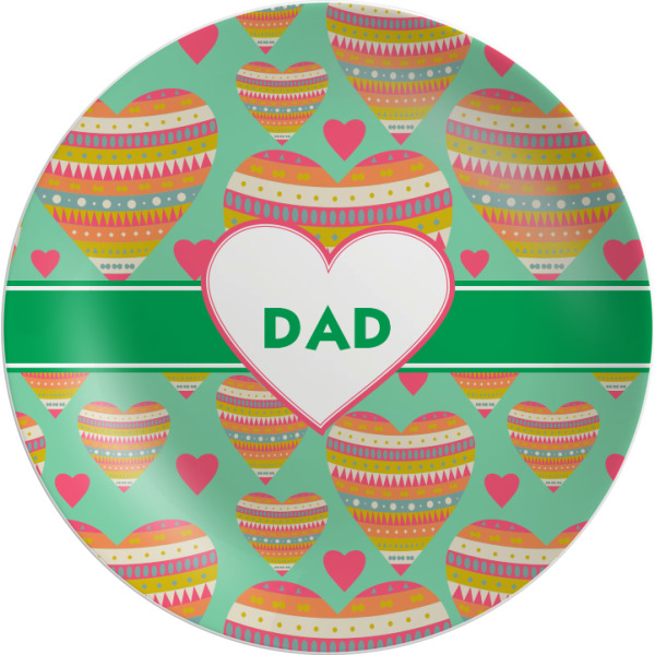 Custom Hearts Melamine Plate (Personalized)
